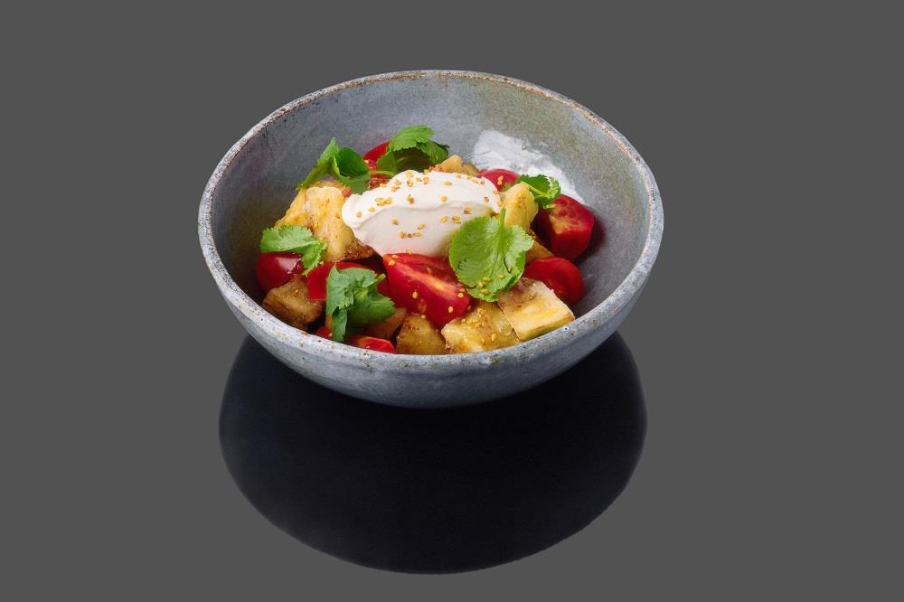 Хрустящий баклажан с томатами