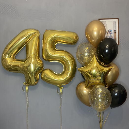 Шары на 45 лет, юбилей