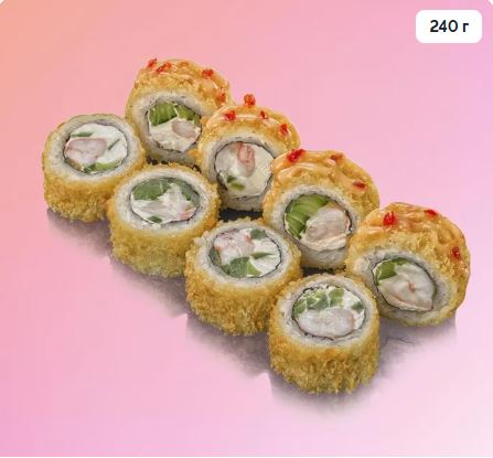 Жареный ролл с креветкой