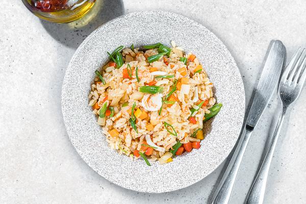 Сэу поккымбап жареный рис с креветками