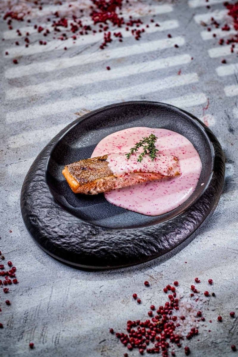 *Лосось  в соусе шампань