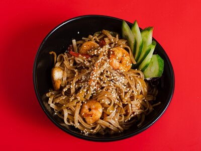 Удон с креветкой острый