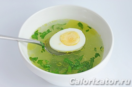 бульон куриный с яйцом