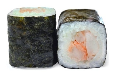 Классический ролл креветка салатная