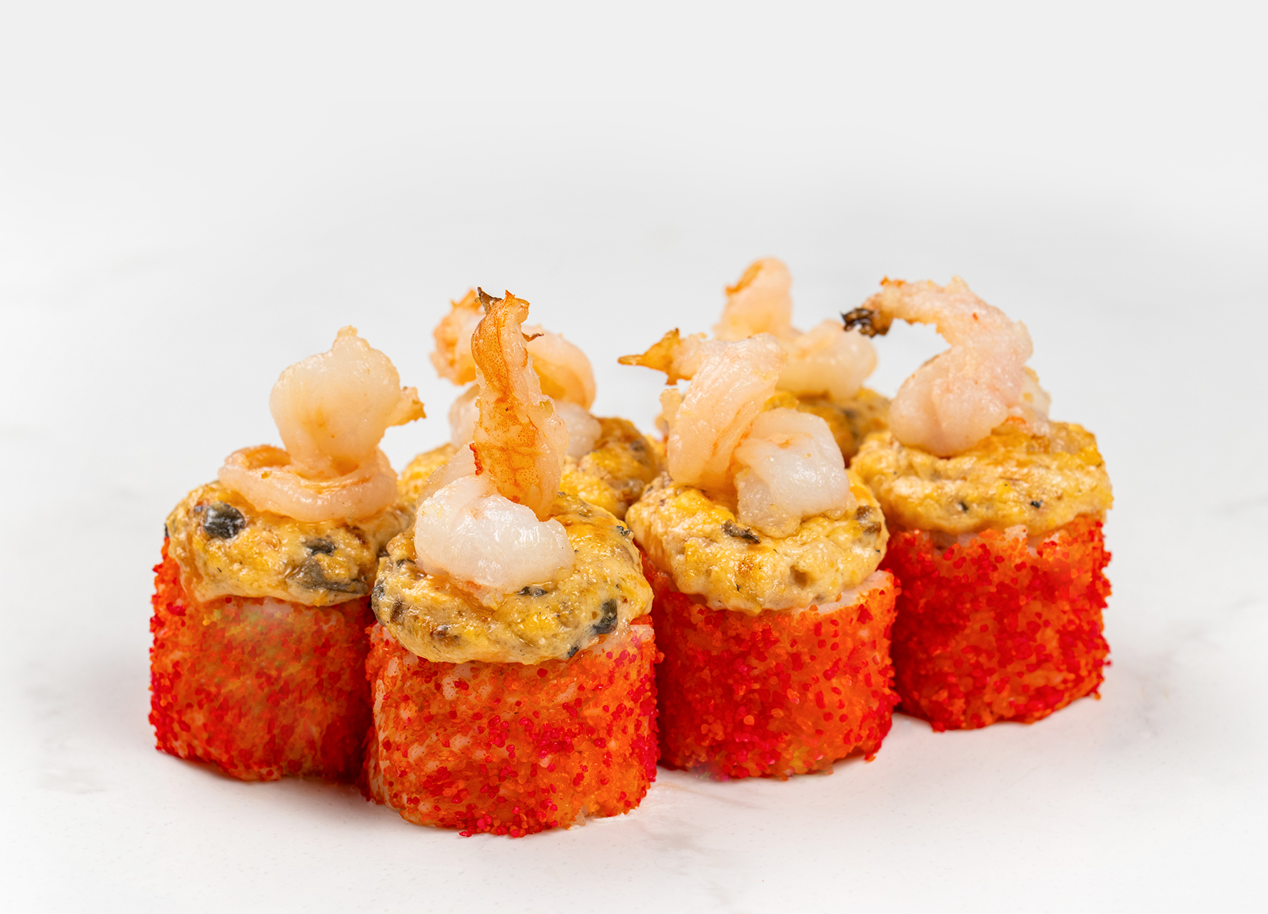 Ролл запеченный с угрем и креветкой