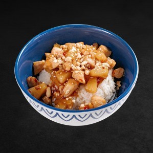 Рис с курицей и ананасами