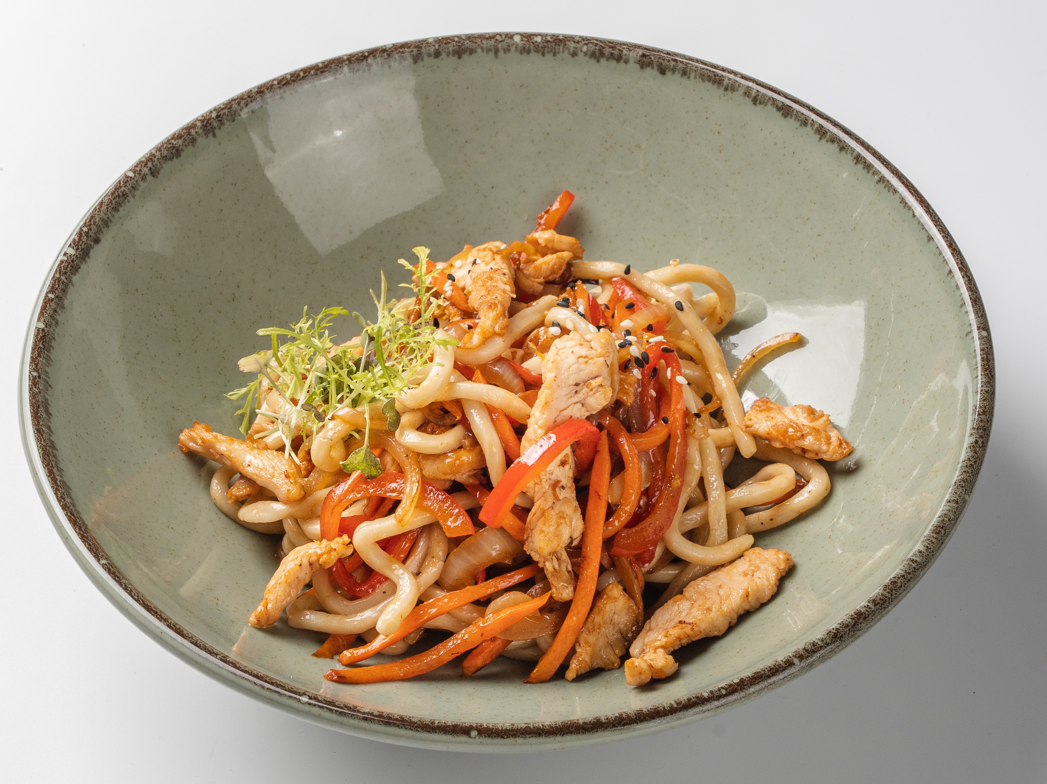 Вок с курицей терияки