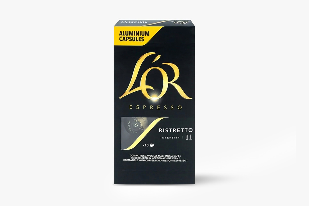 Кофе в алюминиевых капсулах для кофемашин L`or Espresso Ristretto 10 шт