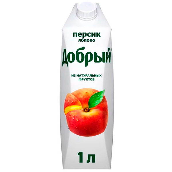 Нектар ДОБРЫЙ ЯБЛОКО - ПЕРСИК, 1л
