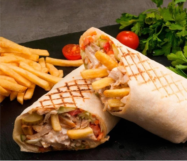 С картофелем фри с курицей