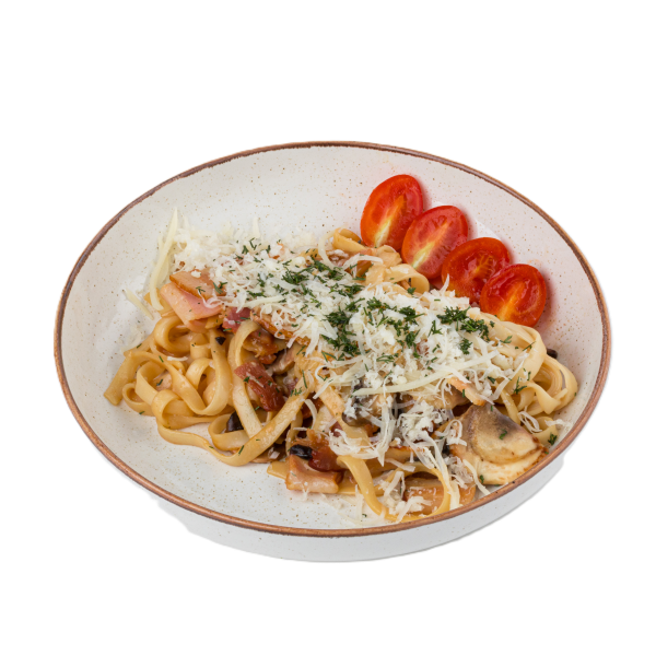 Сливочная лапша с беконом