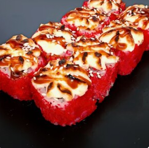 Калифорния Hot c лососем