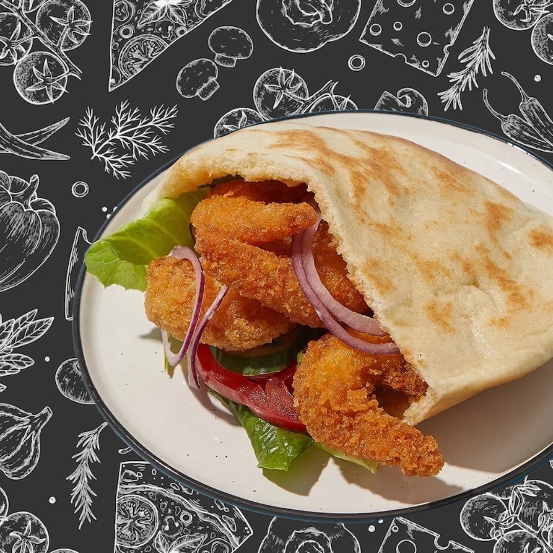 Пита с креветками