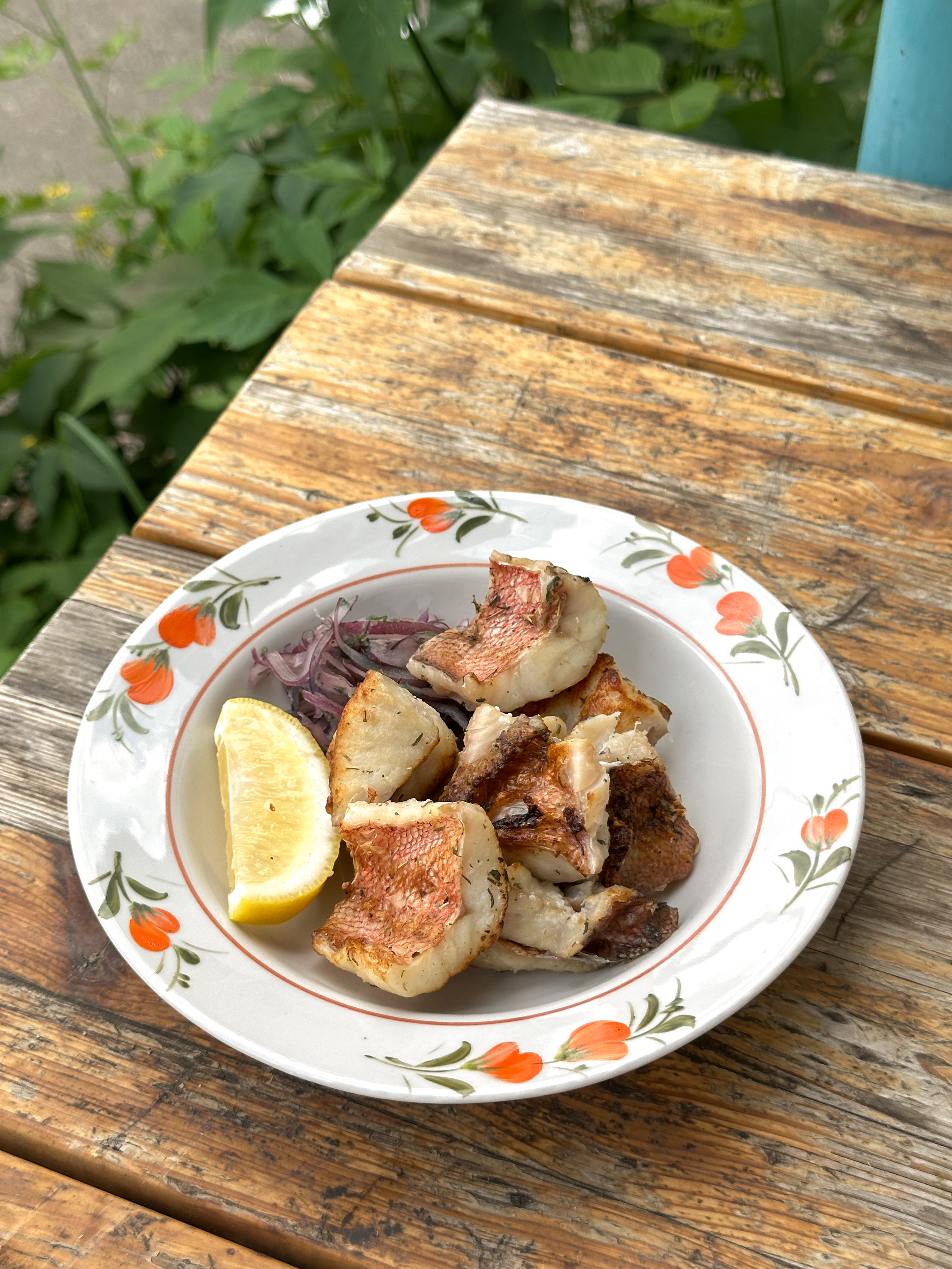 Шашлык из морского окуня
