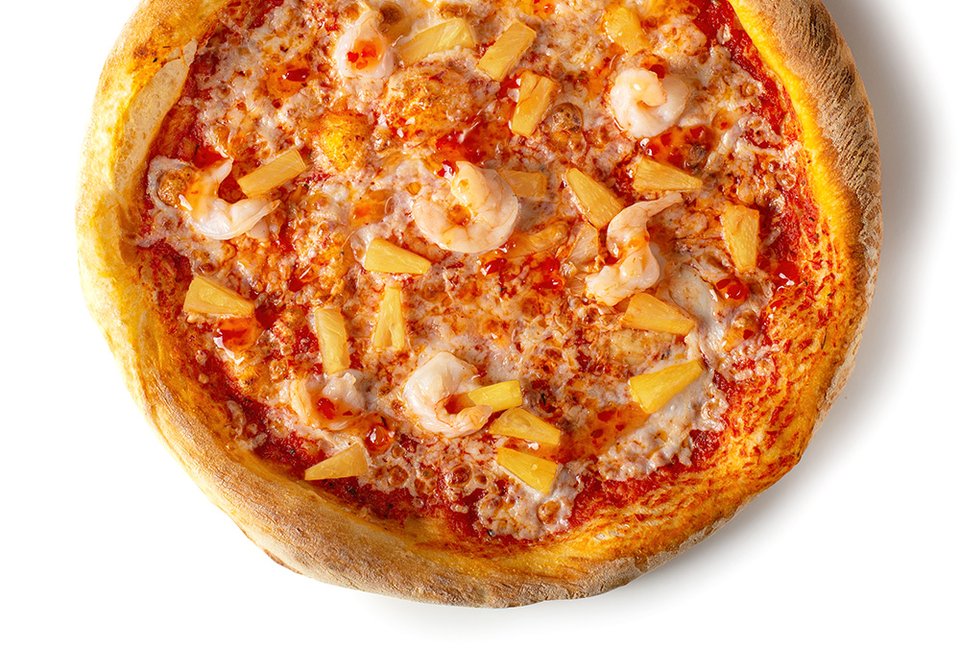 Пицца Креветки чили-манго