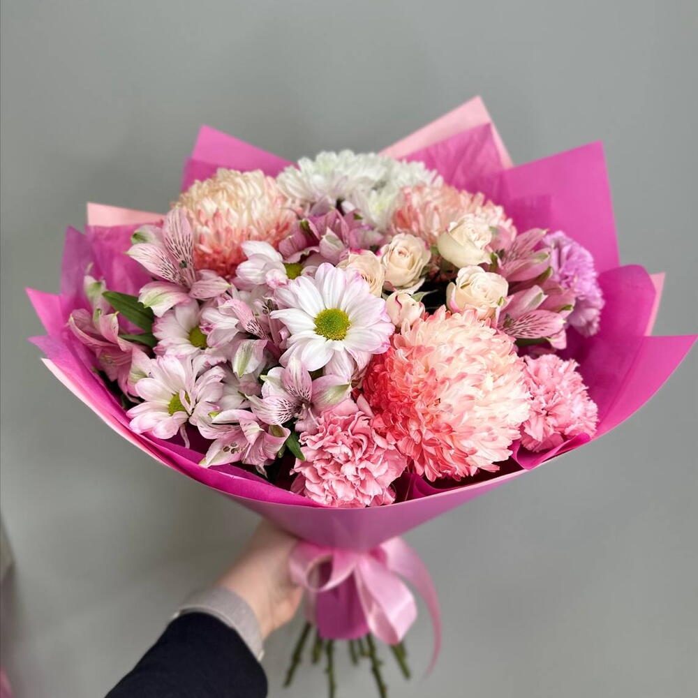 Букет с хризантемой Мамс