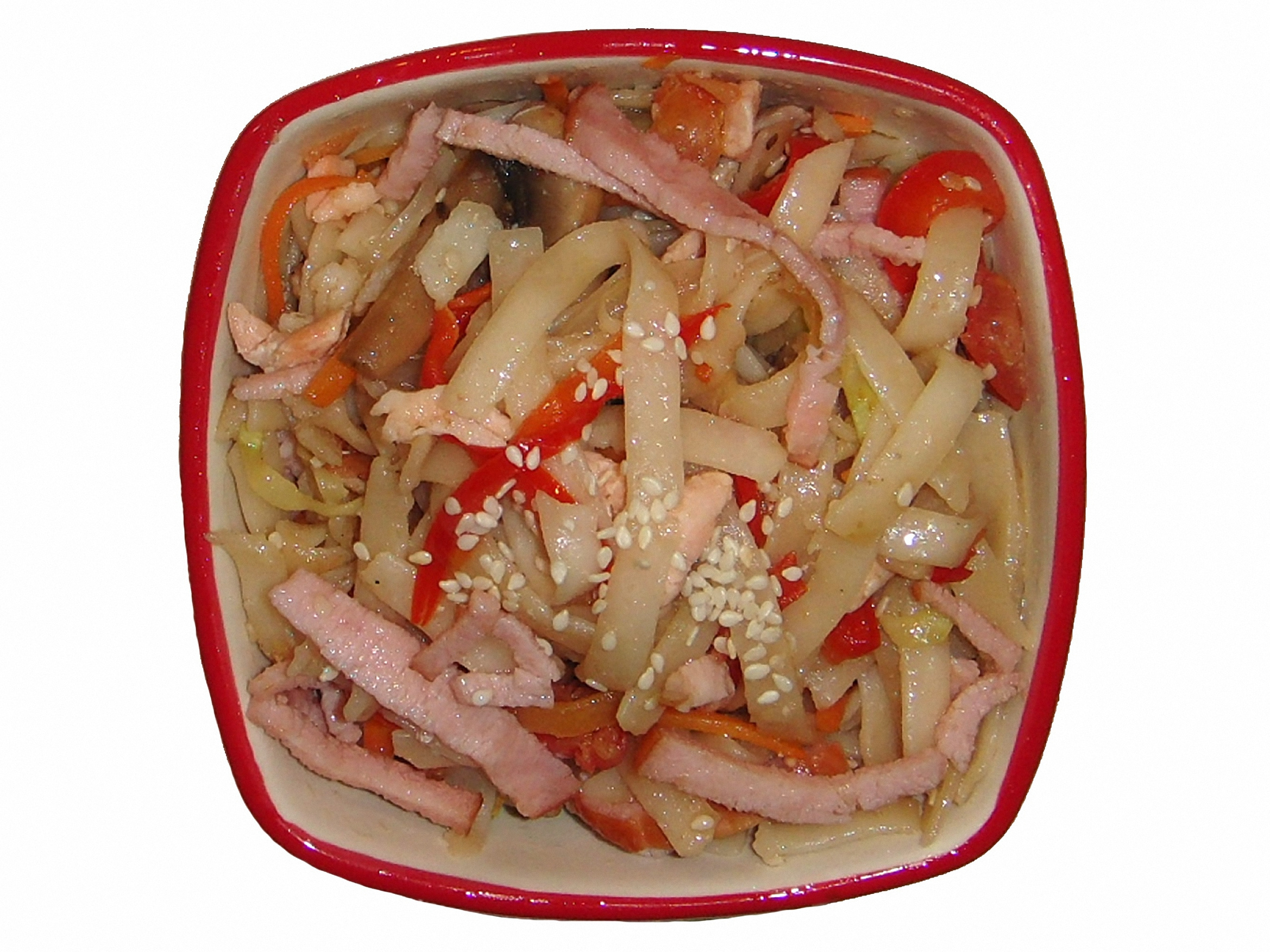 Удон с грудинкой