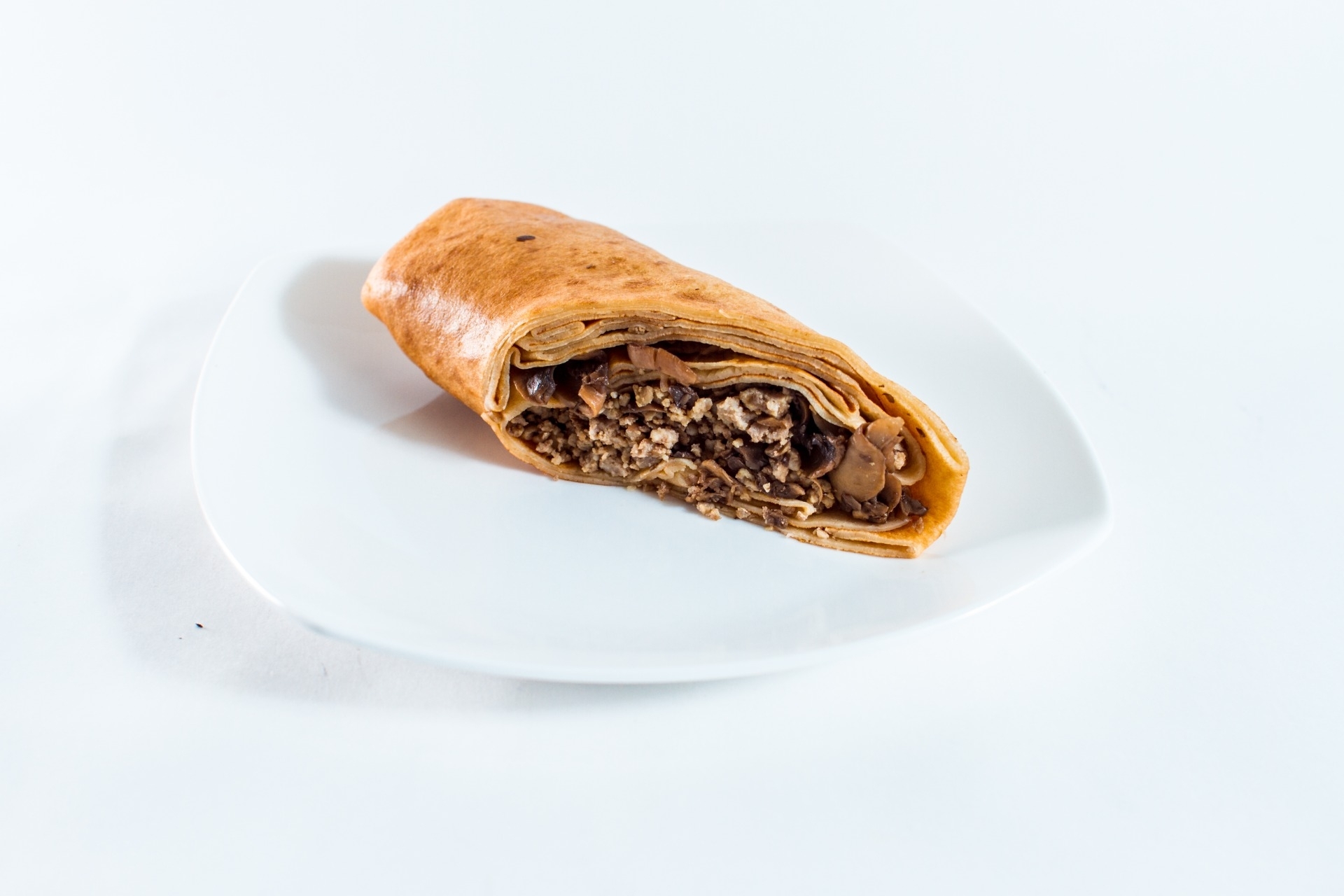 Блинчик с мясом и грибами