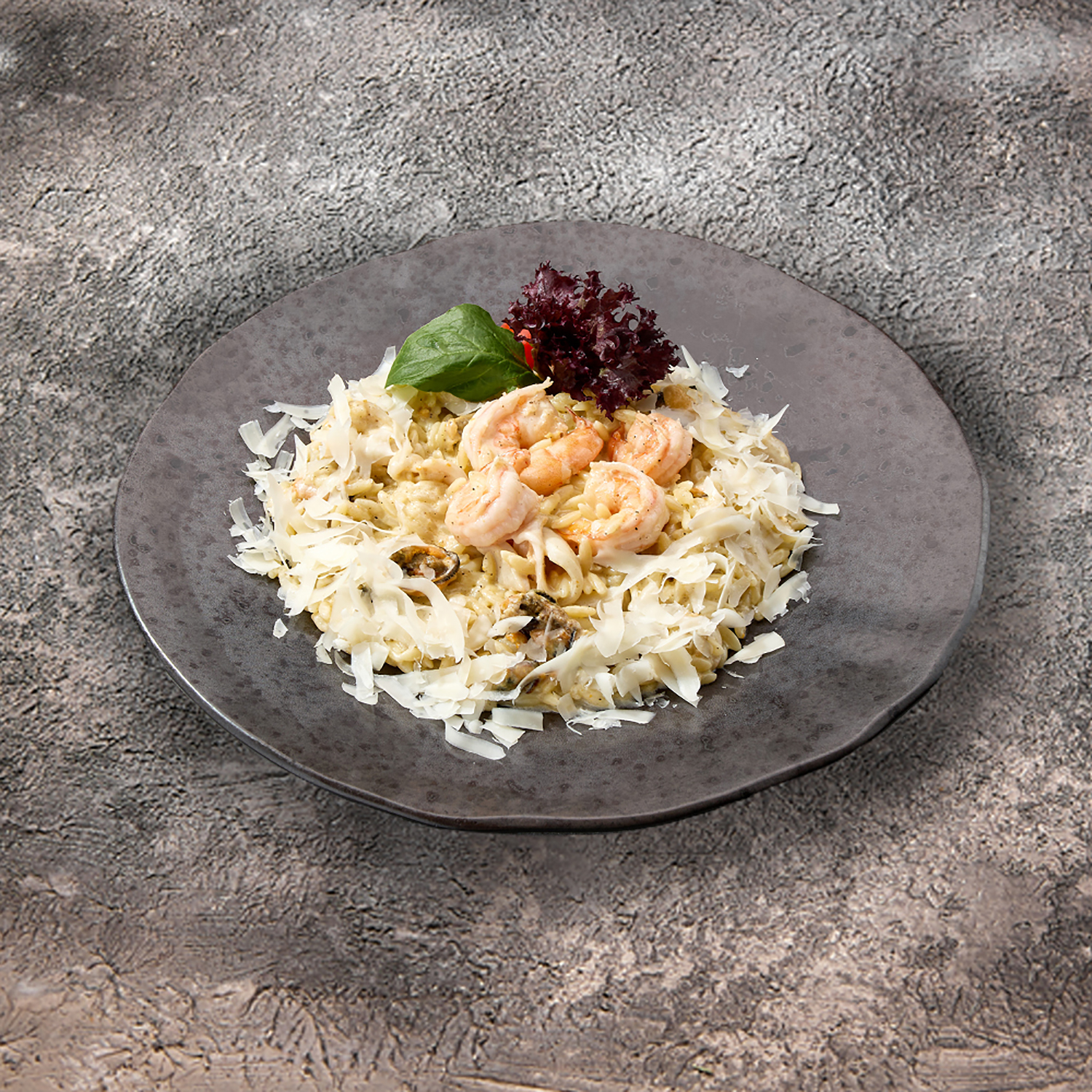 Паста орзо с морепродуктами