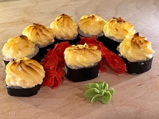 Запеченный с креветкой