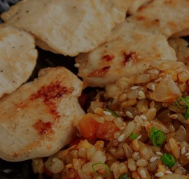 Рис с овощами и курицей