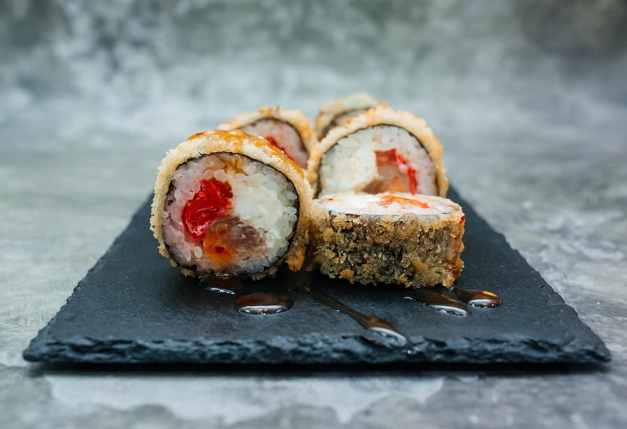 Темпура с тунцом и лососем