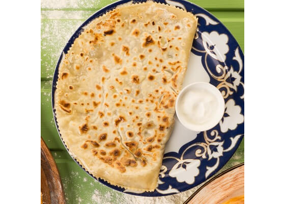 Кутаб с сыром и зеленью