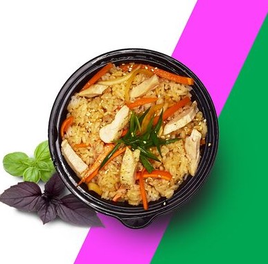 Тяхан с курочкой и овощами