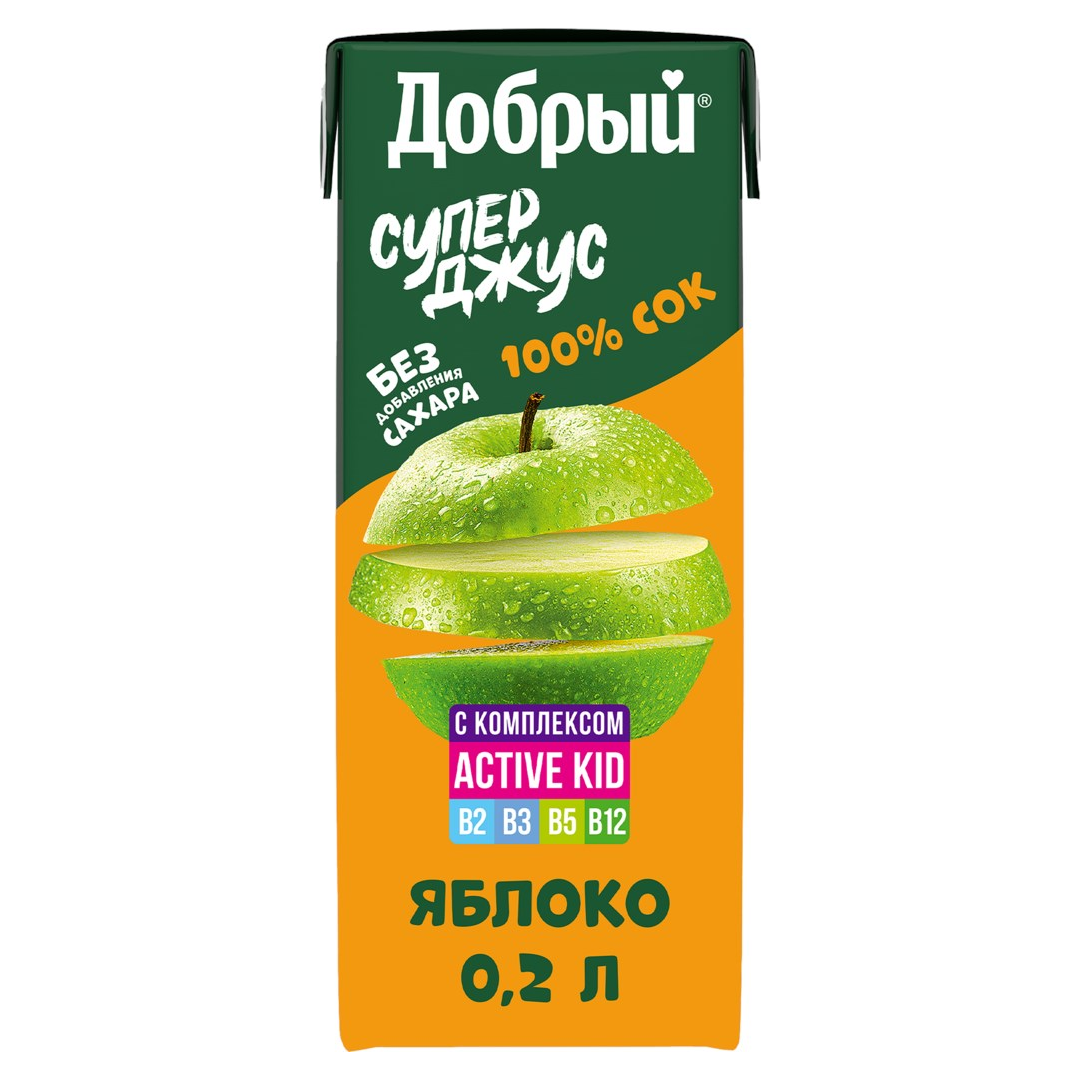 Добрый Супер Джус 0,2л яблочный