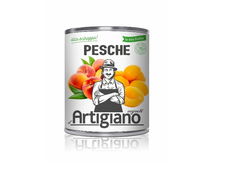 Персики Segreti d` Artigiano половинки в сиропе, Италия, 3 кг