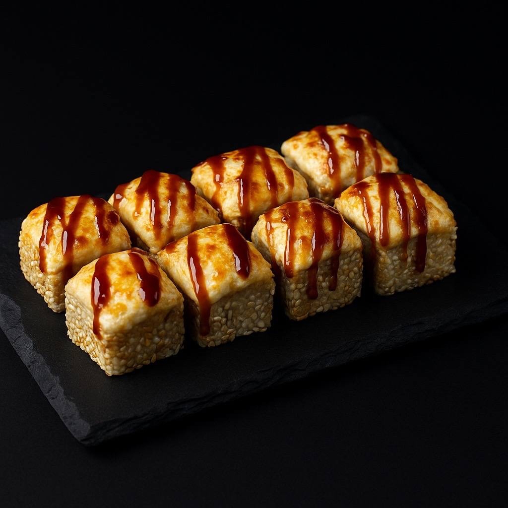 Запеченный с курицей и креветкой