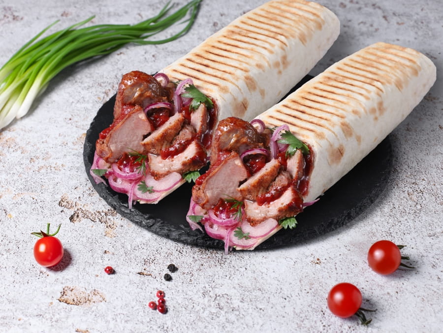 Шашлык в лаваше со Свининой