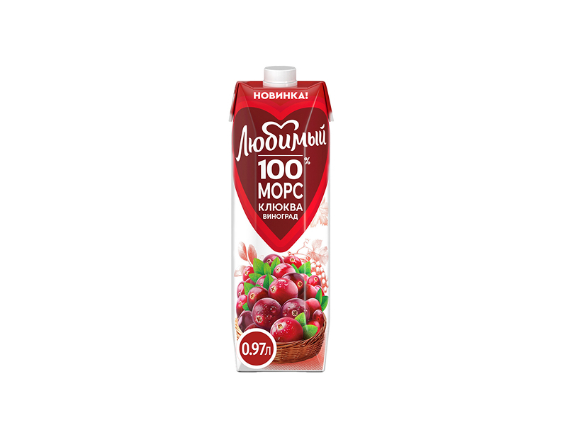 Морс Любимый Клюква-Виноград 0,97 л