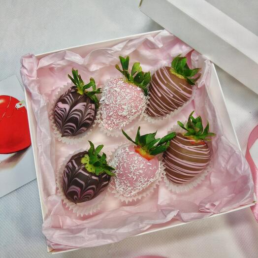 Клубника в шоколаде, набор 6шт