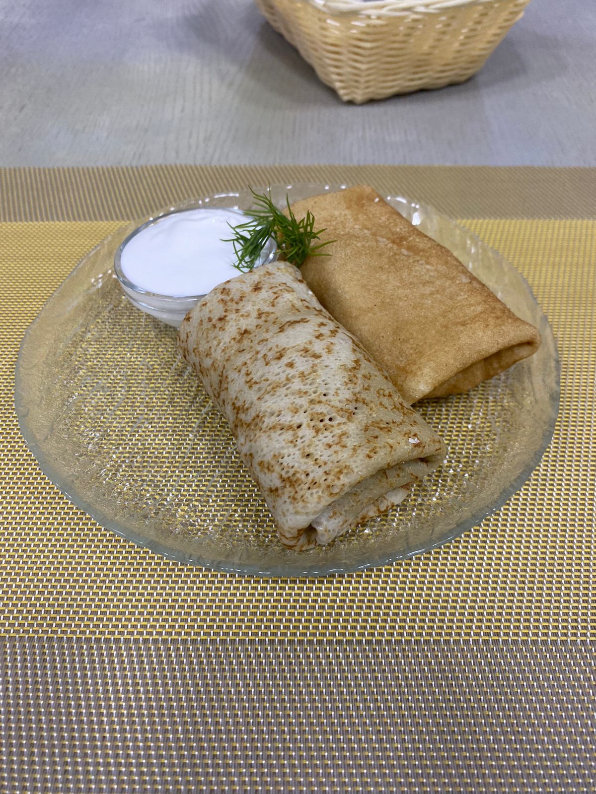 Блины(2 шт) с ветчиной и сыром