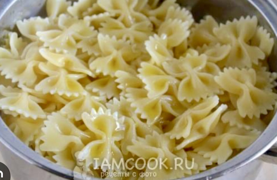 Макароны Фарфалле с сыром