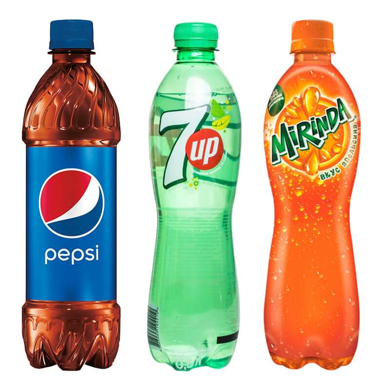 Пепси, Миринда, 7up 0,5 л