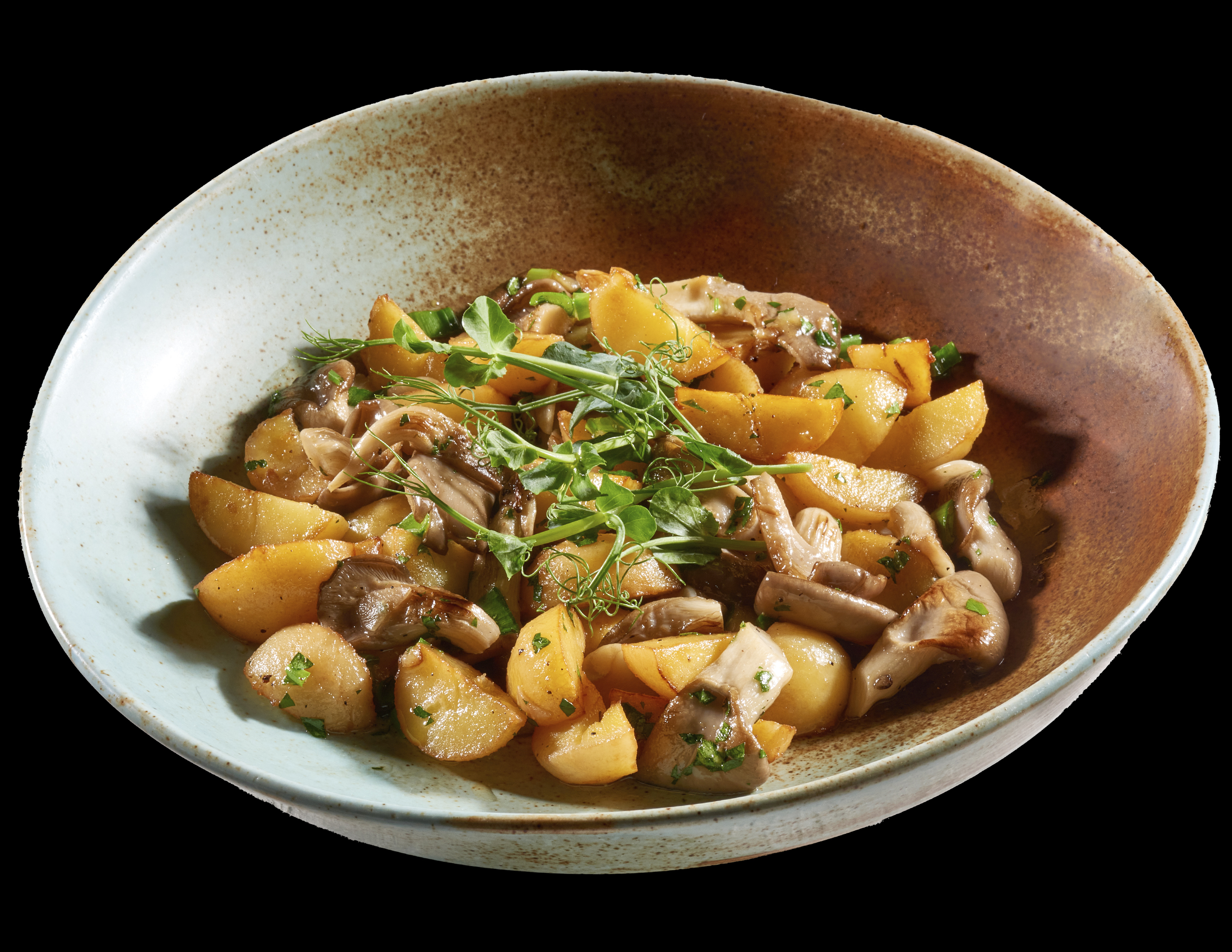 Жареный картофель с грибами