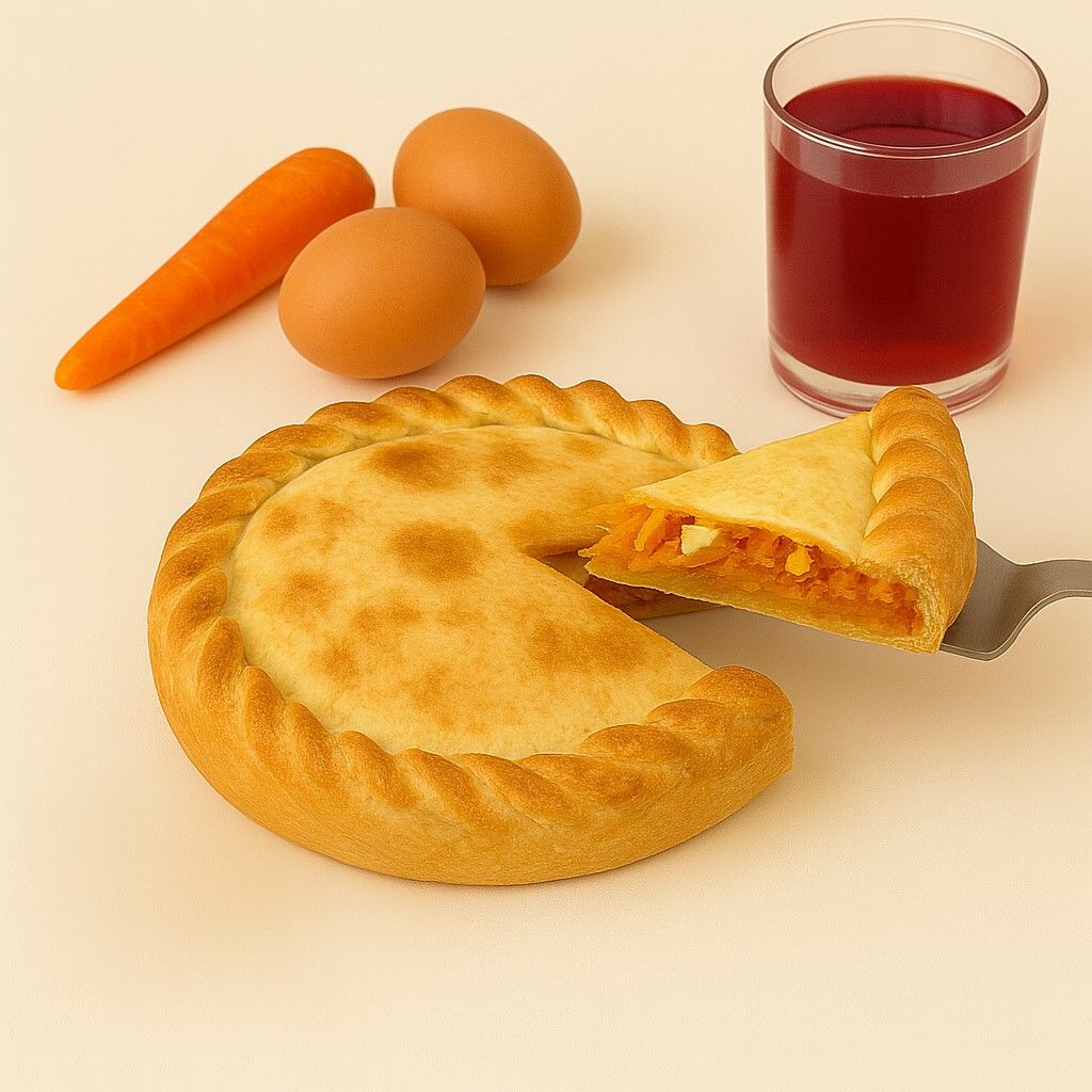 С морковью и яйцом, средний