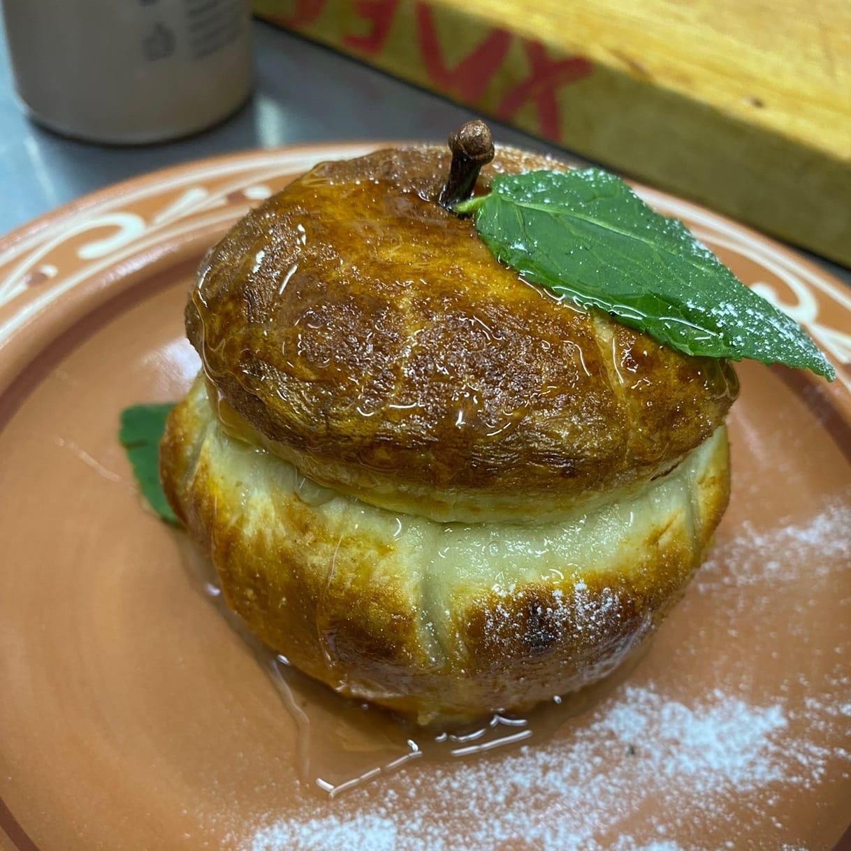 Яблоко запеч. с медом и грецкими орехами