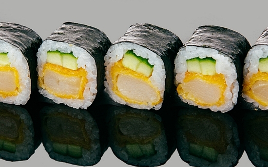 С жаренной креветкой Маки