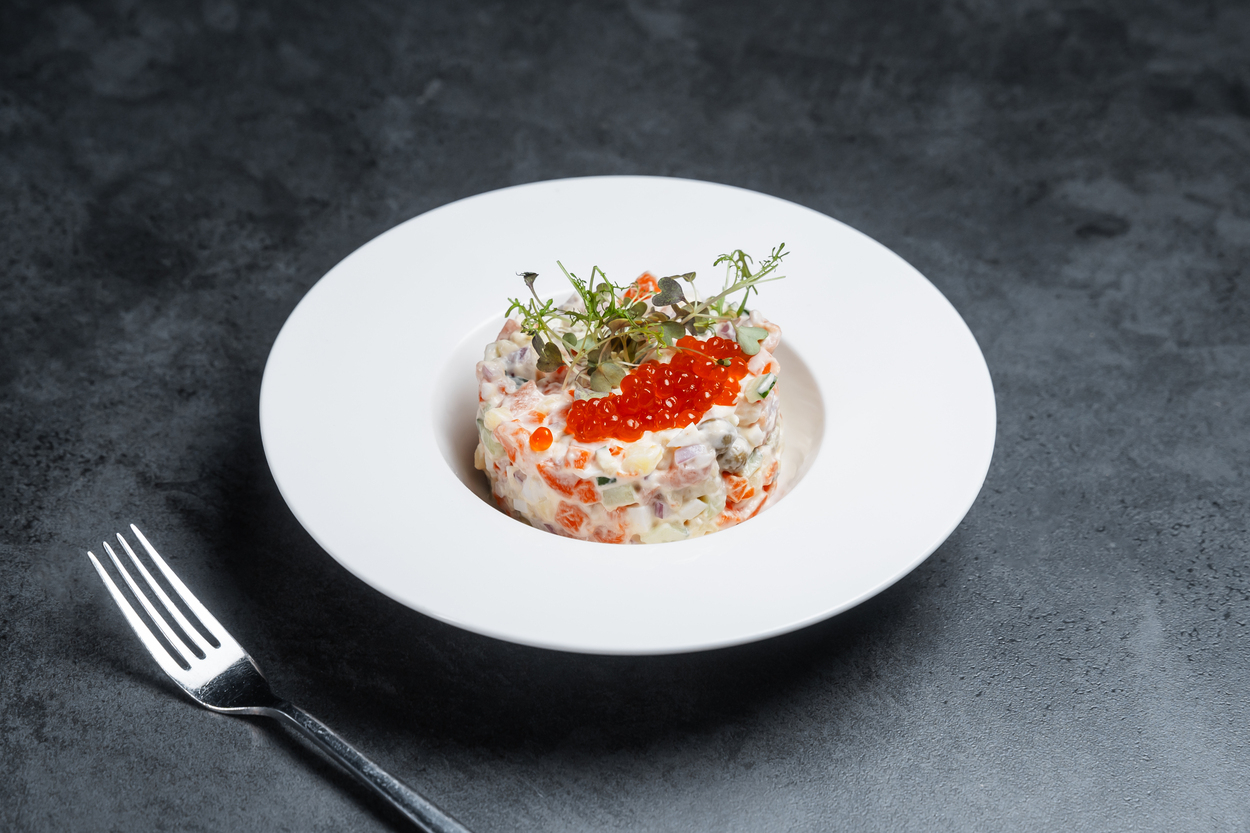 Оливье с лососем 500гр