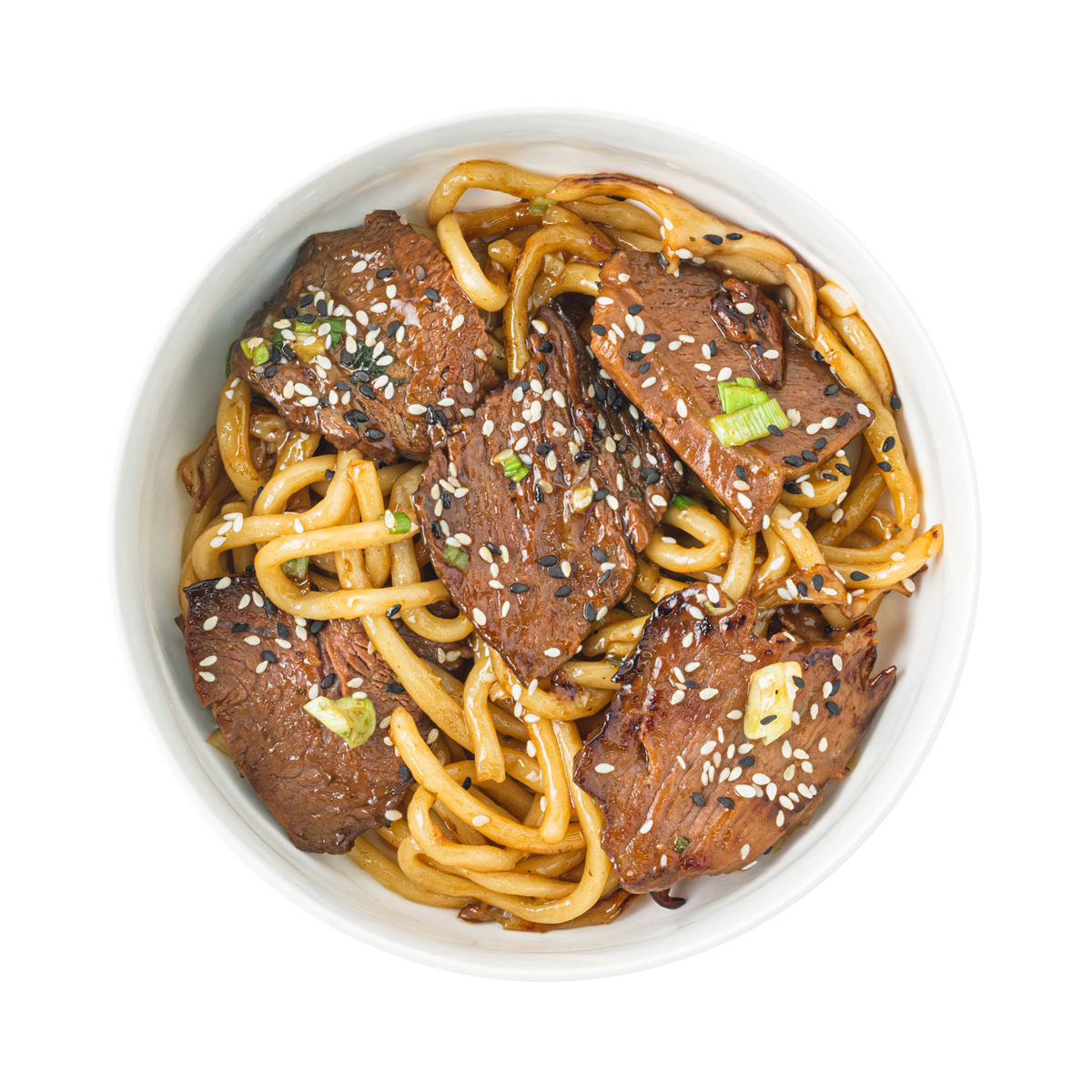 Удон в соусе терияки юдзу с говядиной