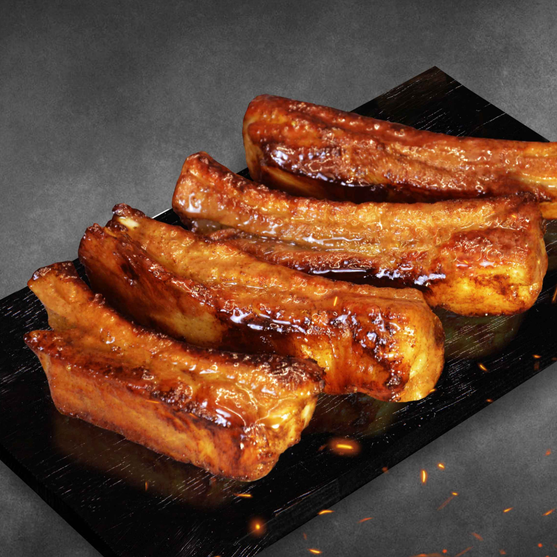 Рёбрышки в медово-горчичном соусе