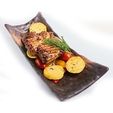 Стейк из свинины с овощами гриль