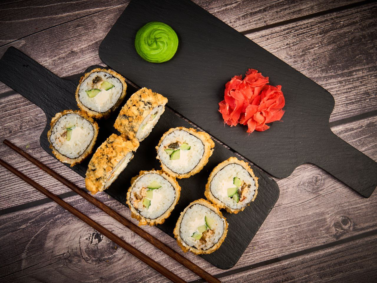 Жареный с угрем