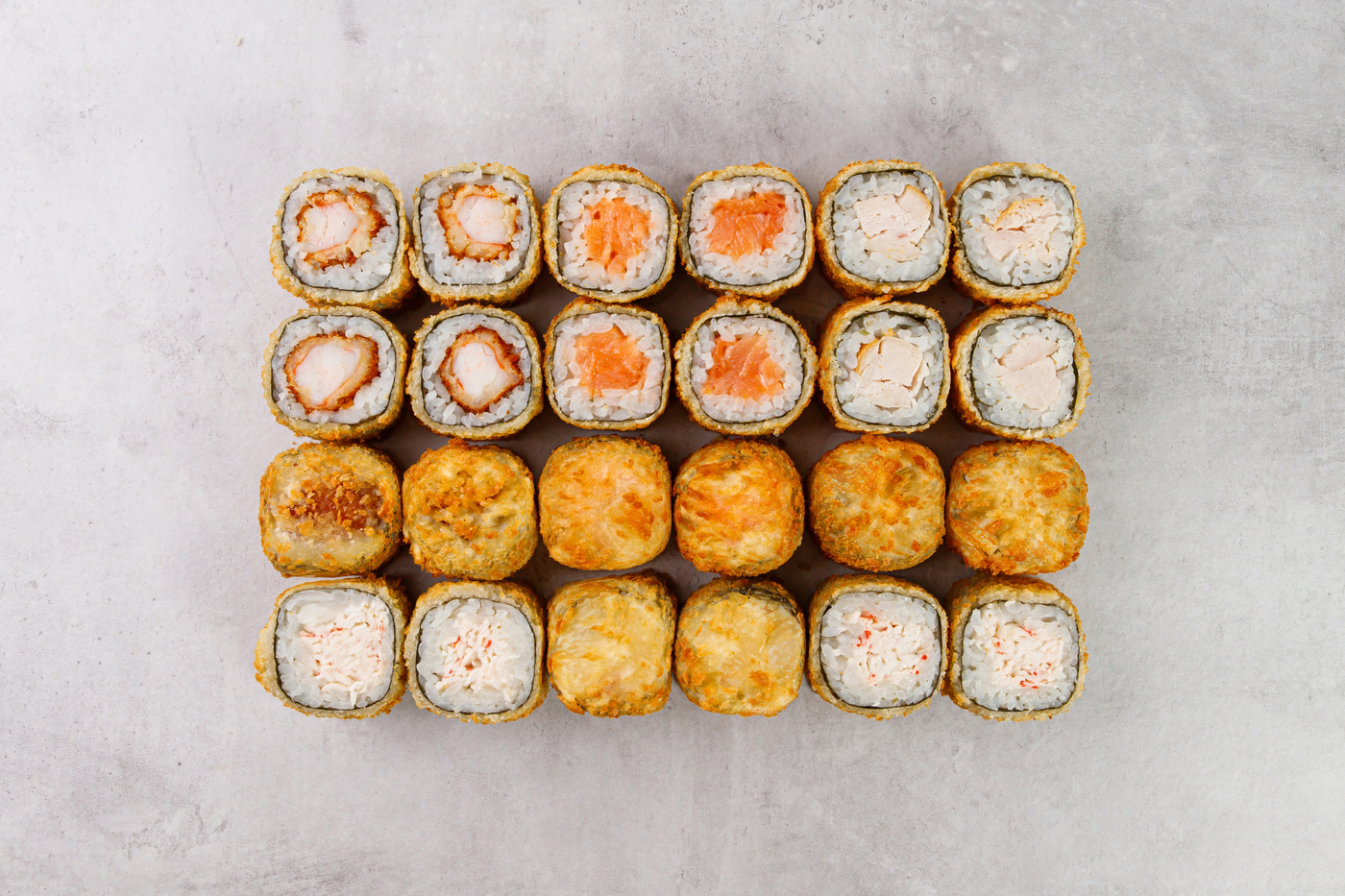 Хосомаки сет жареный