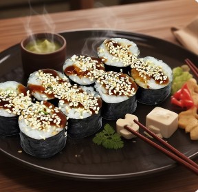 Маки с угрем