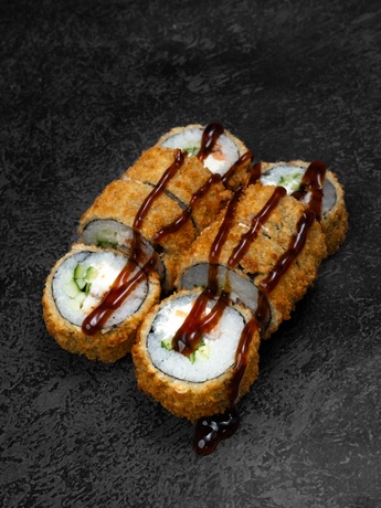 Ролл Темпура угорь и лосось