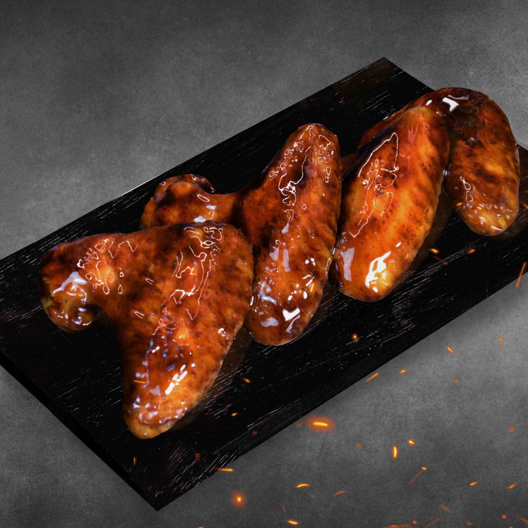 Куриные крылышки в соусе терияки